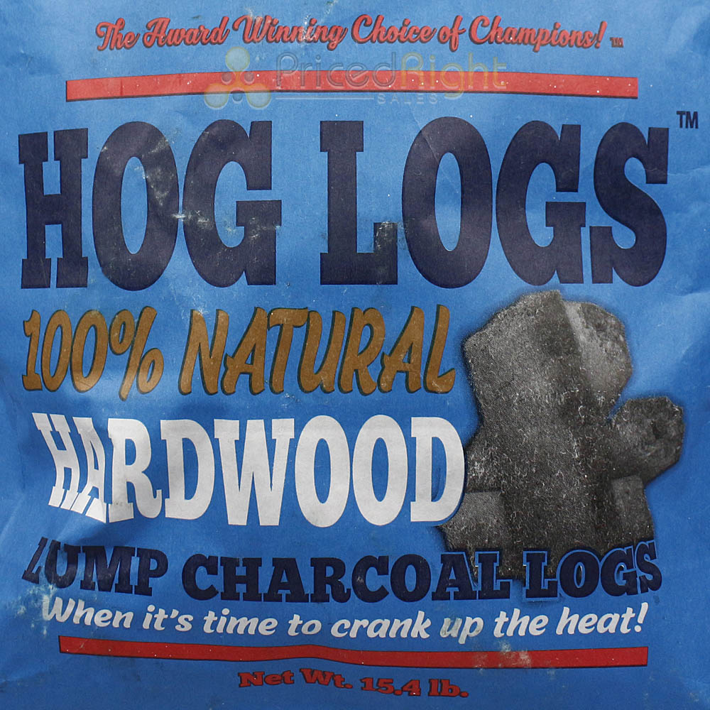 Blues Hog Charcoal Hog Logs 100% Natural Hardwood Lump Charcoal Logs 15.4 lbs
