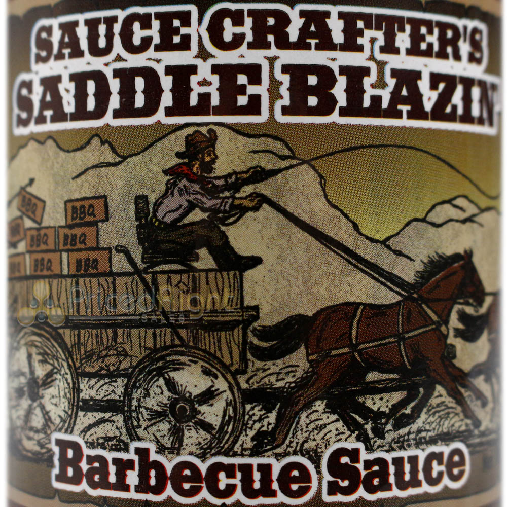 Sauce Crafters Saddle Blazin BBQ Sauce Sweet Smokey 19 Oz Bottle