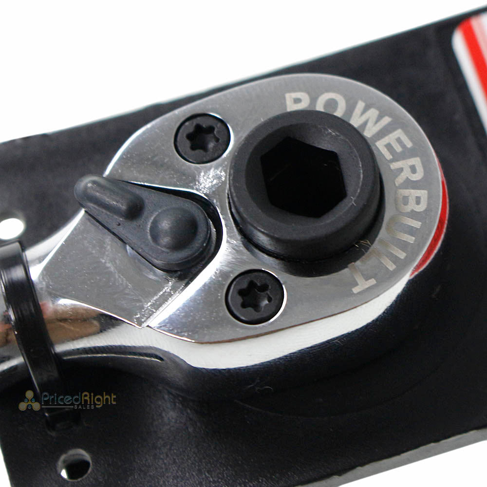 Powerbuilt Dual Head Dr. Stubby Ratchet 1/4 Inch Drive 72 Tooth Wrench 940478