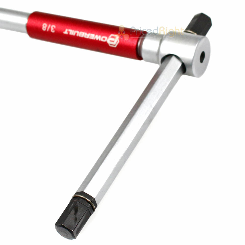 Powerbuilt 8 Pc 3 Way T-Handle Torx Key SAE Wrench Set Storage Rack 941644 Red