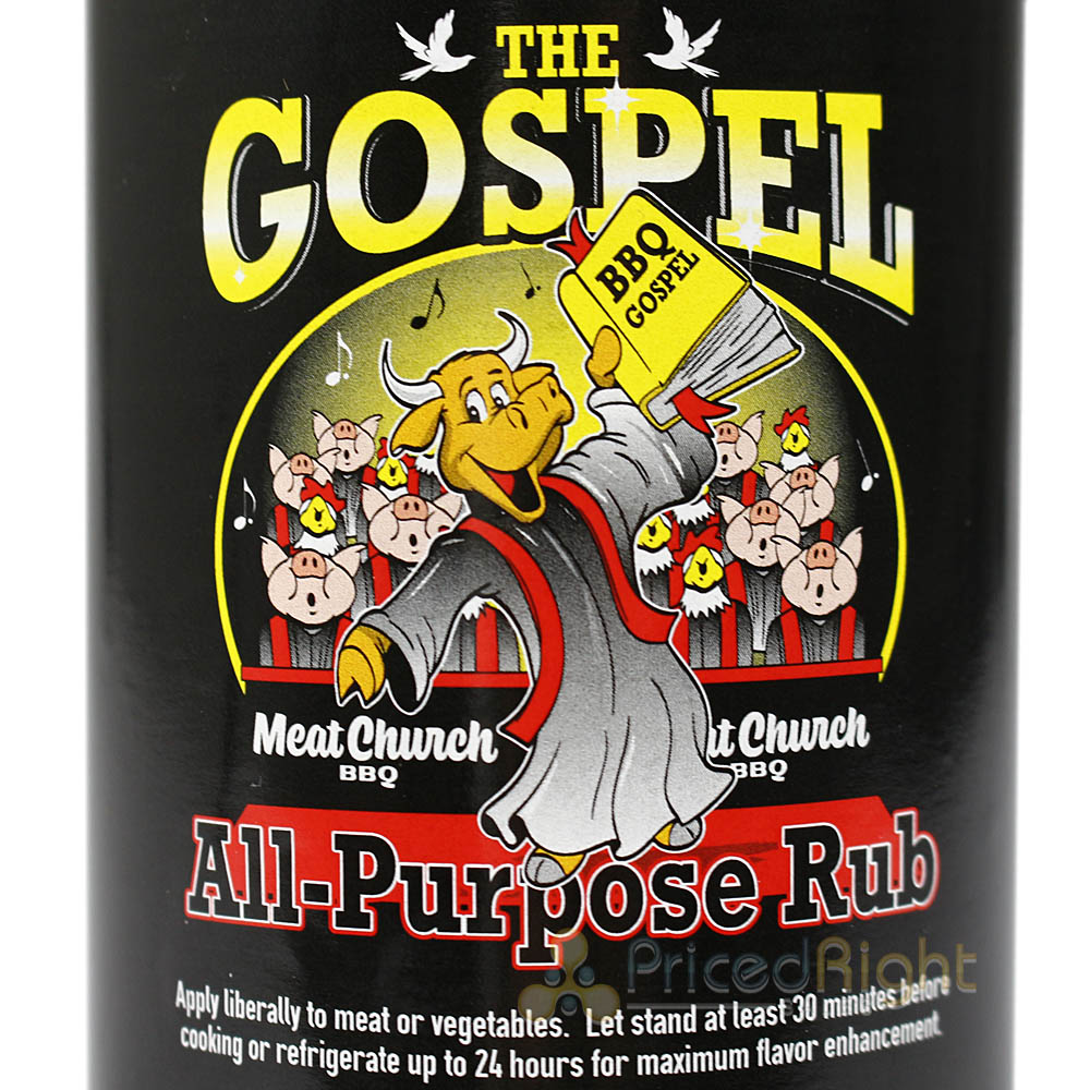 Meat Church The Gospel All Purpose BBQ Rub 14 oz. Bottle Southern Style 98804