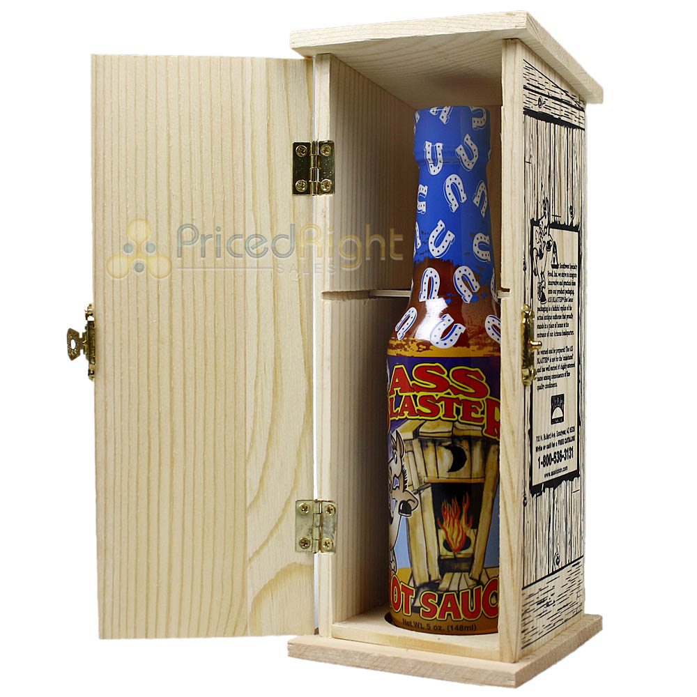 Ass Blaster Hot Sauce 5 oz Bottle Extremely Hot With Wooden Outhouse AB003