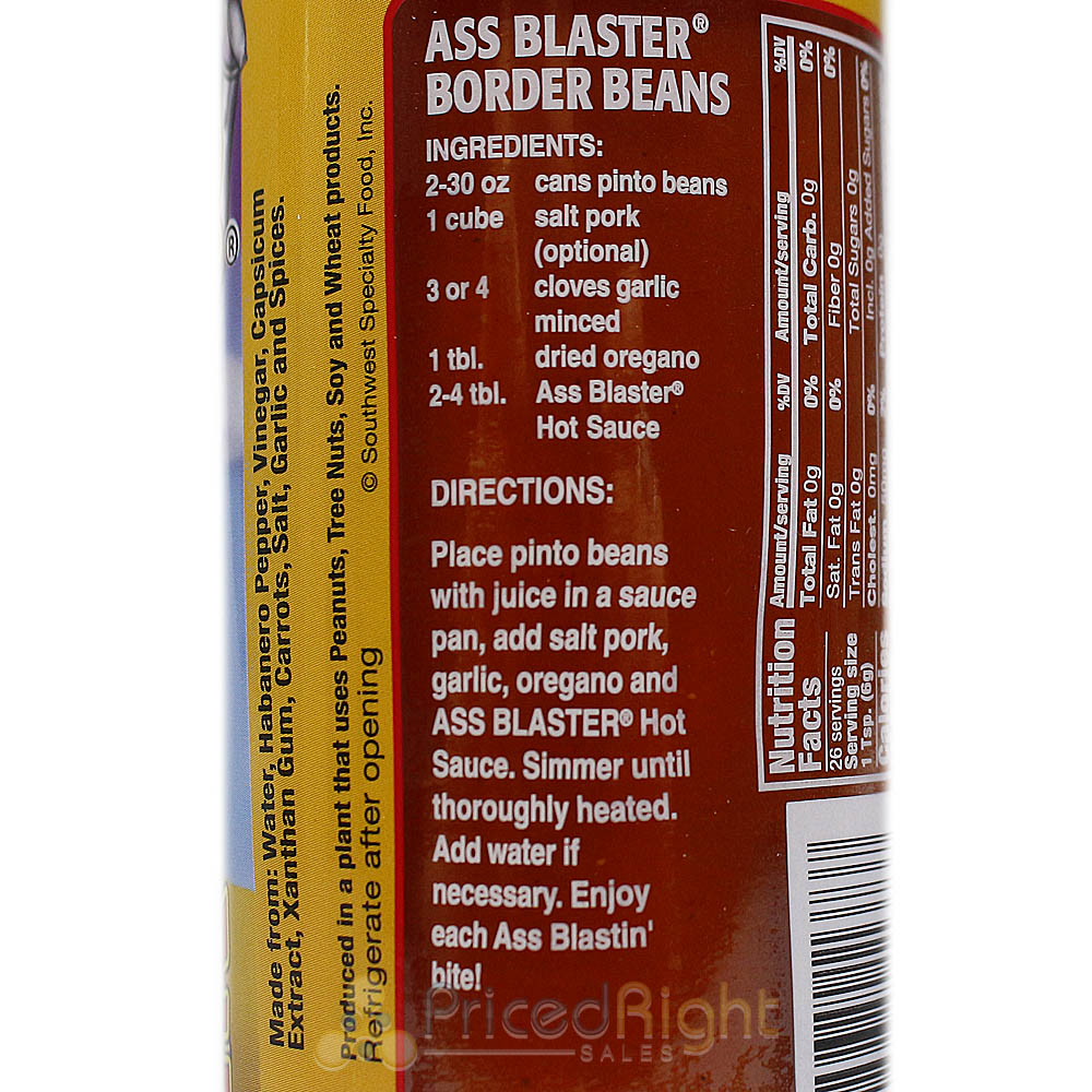 Ass Blaster Hot Sauce 5 oz Bottle Extremely Hot With Wooden Outhouse AB003