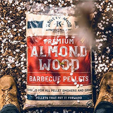 Almond BBQ Cooking Pellets 20 lb Bag 100% Natural Nutty Sweet Smoke Knotty Wood