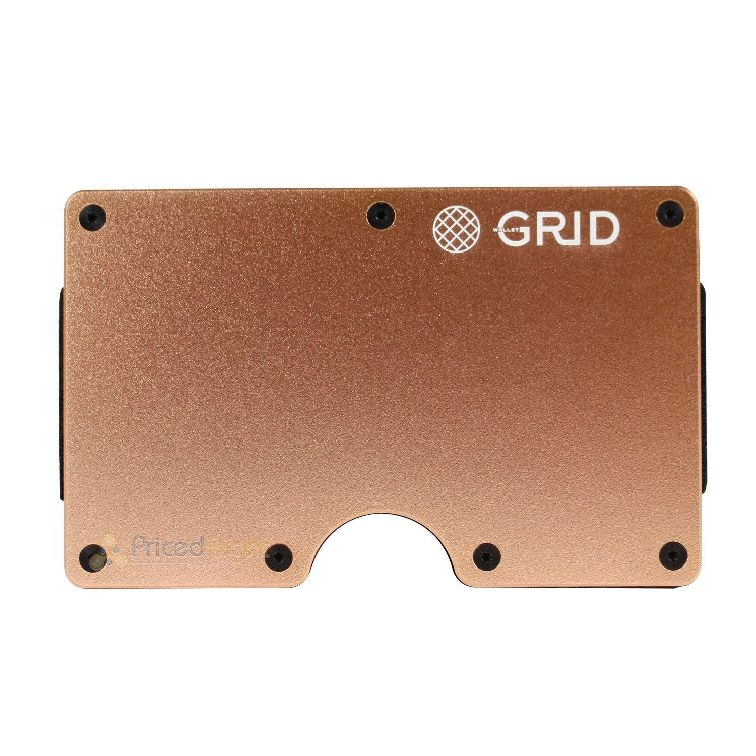 GRID Wallet Gold Aluminum Lightweight Card Holder w/ RFID Blocking Side Panels