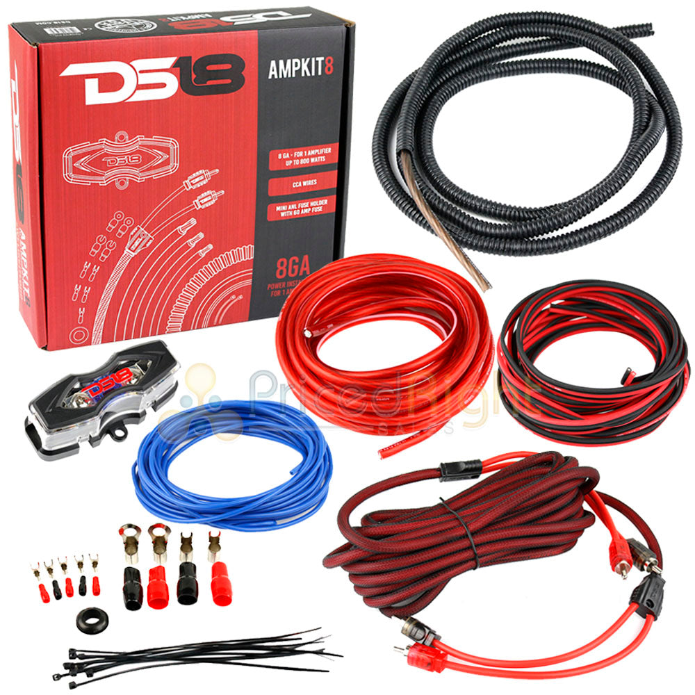 Car Audio Speakers Wiring kits Cable Amplifier Subwoofer Speaker  Installation Wires Kit 10GA Power Cable 60 AMP Fuse Holder