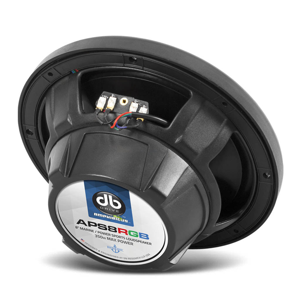DB Drive 8" 2 Way Loudspeakers Marine Powersports 350 Watts Max 4 Ohm APS8RGB