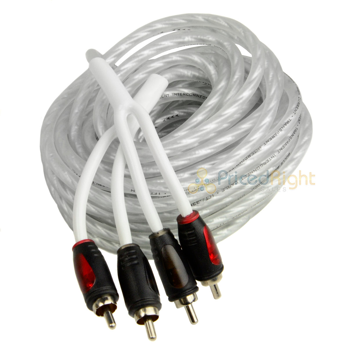 Pair 22 ft Triple Shielded Platinum Twisted Interconnect RCA Cable 2 Pack B22TPR