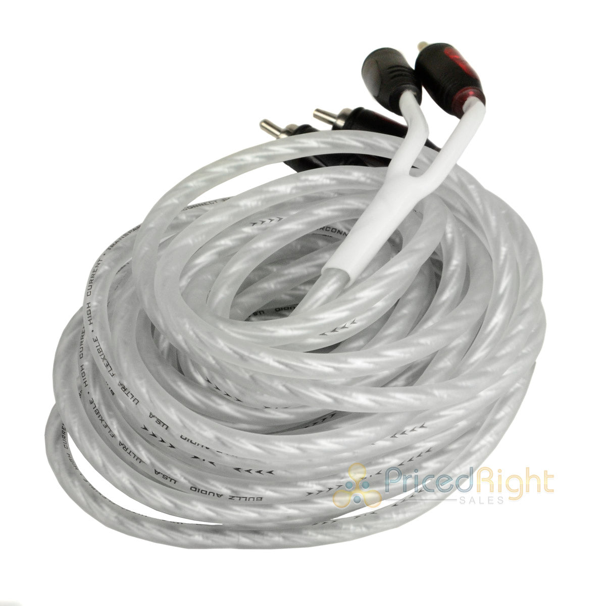 Pair 22 ft Triple Shielded Platinum Twisted Interconnect RCA Cable 2 Pack B22TPR