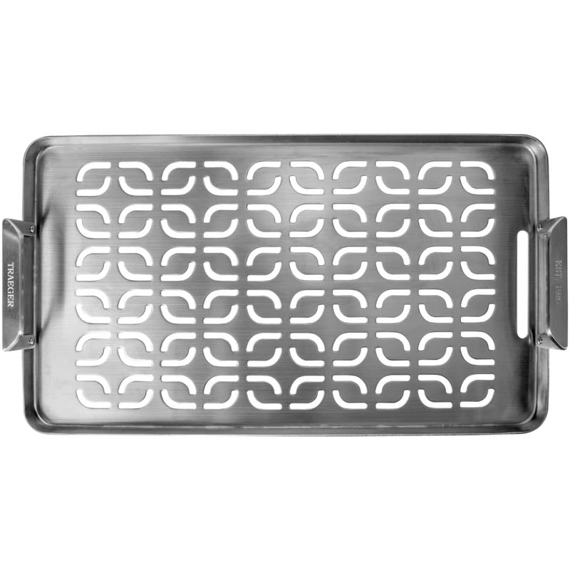 Traeger ModiFIRE Fish and Veggie Stainless Steel Grill Tray with Handles BAC610