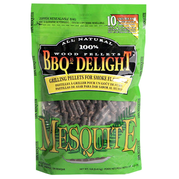 BBQr's Delight 2 Pack Mesquite & Hickory Natural Wood Grilling Pellets 1lb Bags