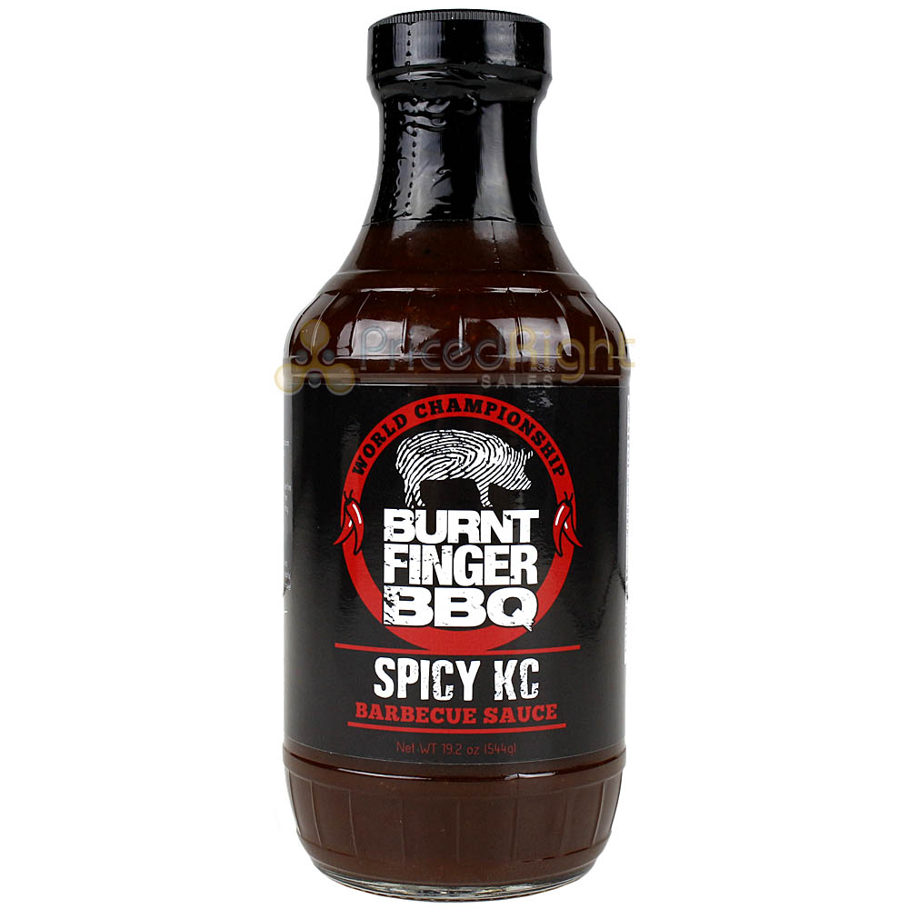 Burnt Finger BBQ Spicy Barbecue Sauce 19.2 World Championship Kansas Style