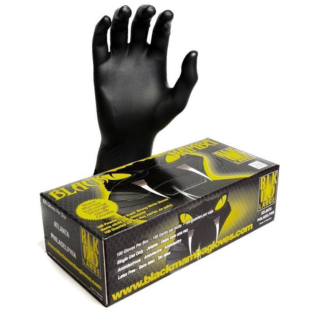 Black Mamba Gloves Industrial Strength 6 Mil Large 100 Count BLK120