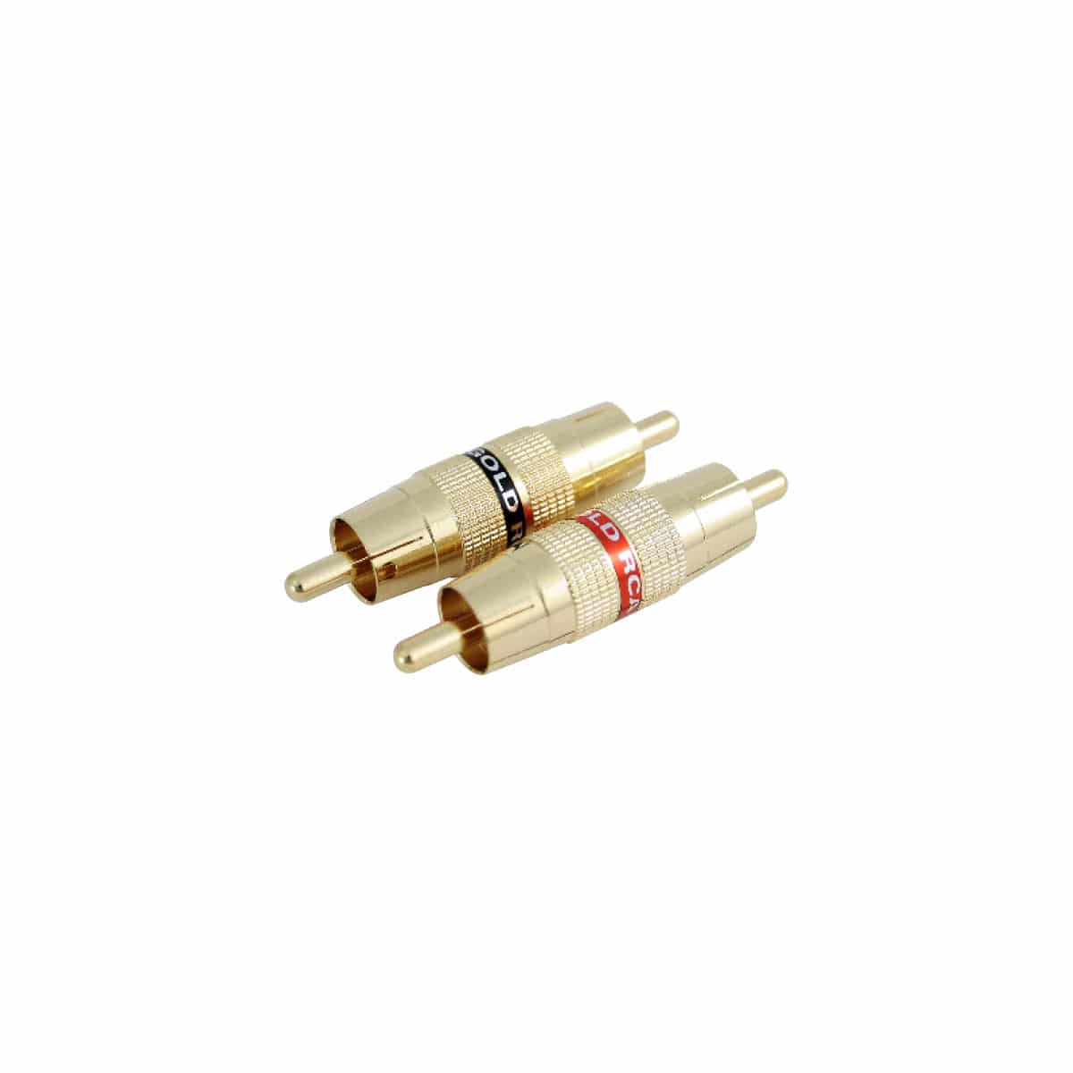 DB Link Male to Male Barrel Connector with Gold RCA Tip and Grip 2 Pcs Per Pack