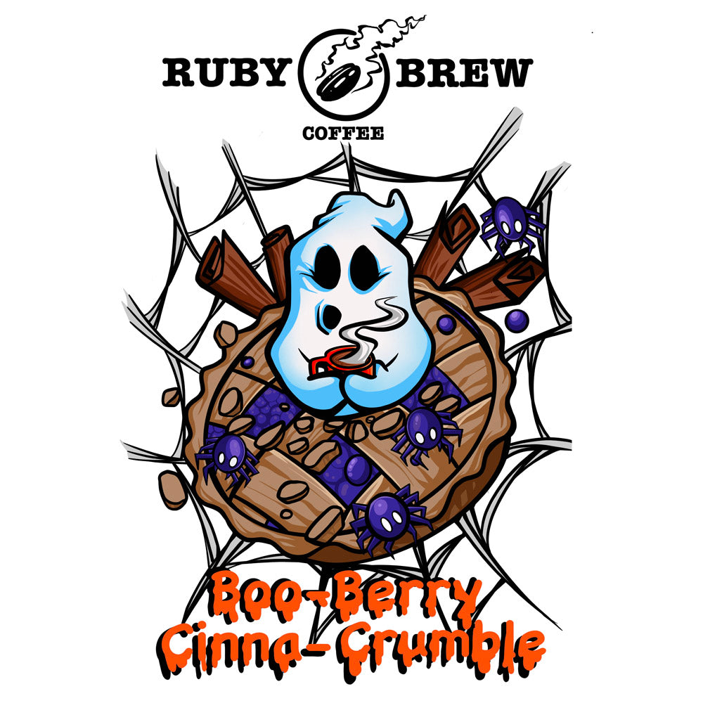 Blueberry Cinnamon Ground Coffee 16 Oz Bag Medium Roast Ruby Brew BooBerry