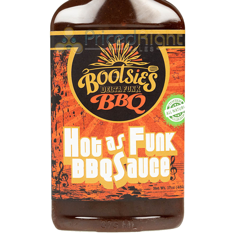 Bootsies Delta Funk BBQ Hot As Funk BBQ Sauce Sweet N' Smoky Gluten Free 17 Oz