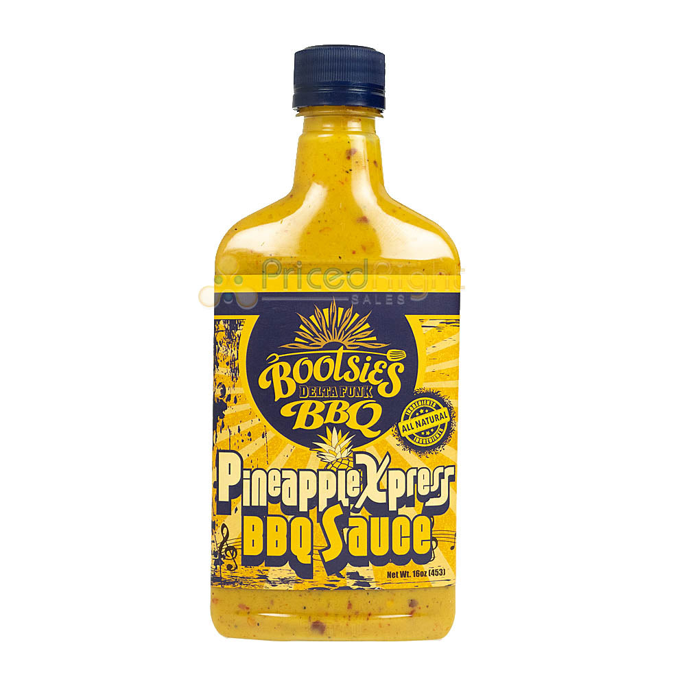 Bootsies Delta Funk BBQ Pineapple Xpress BBQ Mustard Sauce All Natural 16 Ounces