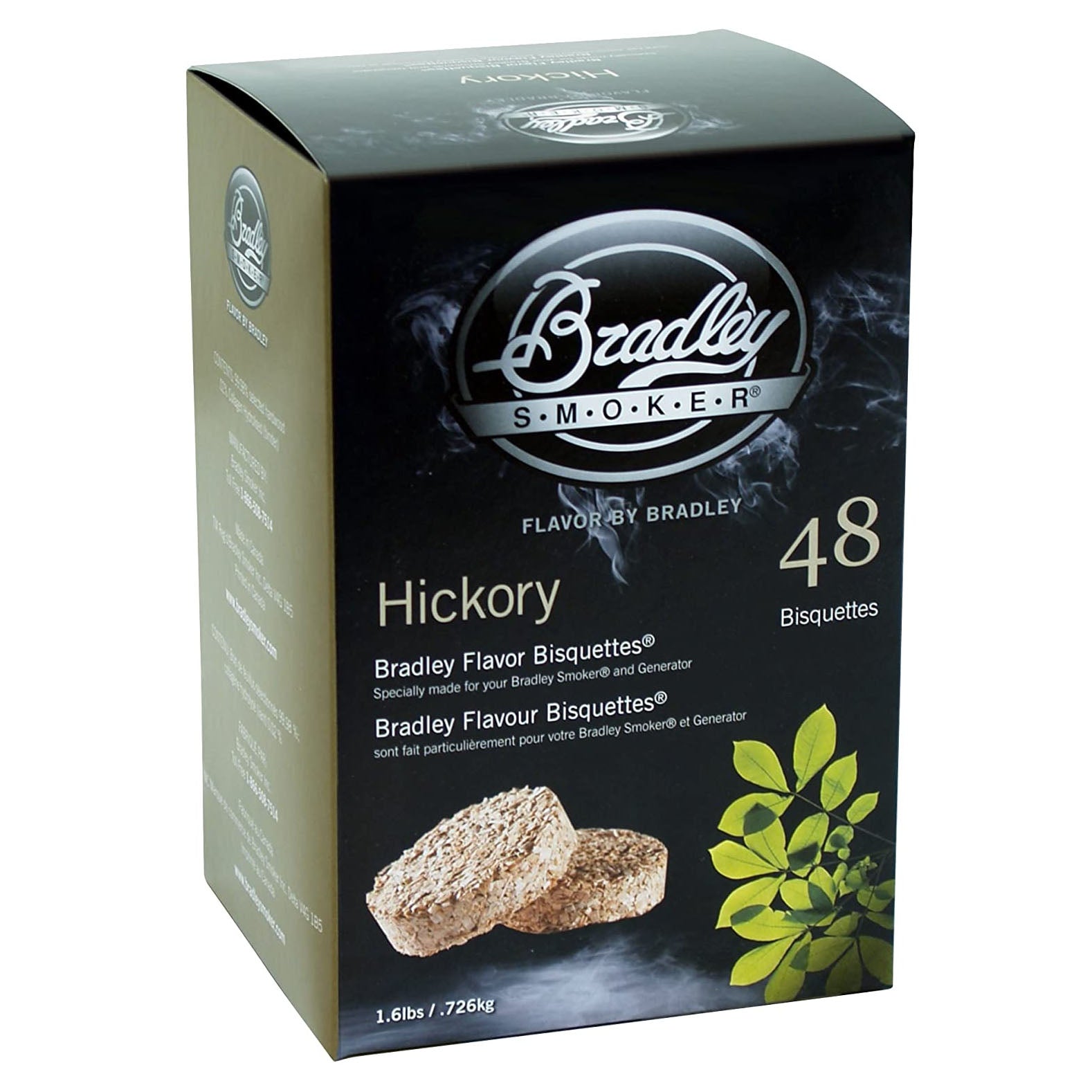 Bradley Smoker 48 Pack Hickory Flavor Smoke Bisquettes Premium Hardwood Chips