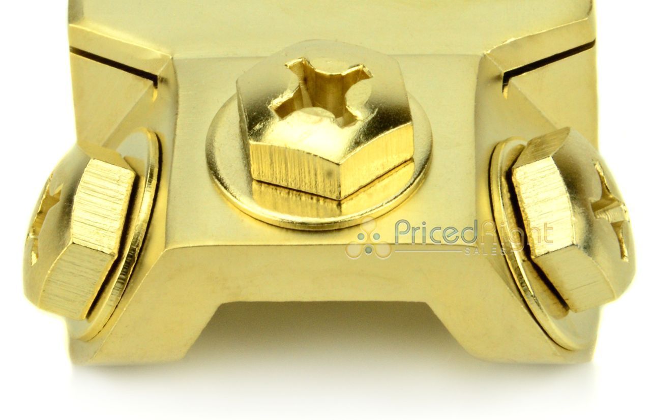 Battery Terminal Connector Any Gauge Ring Terminal Positive Negative Gold Plated