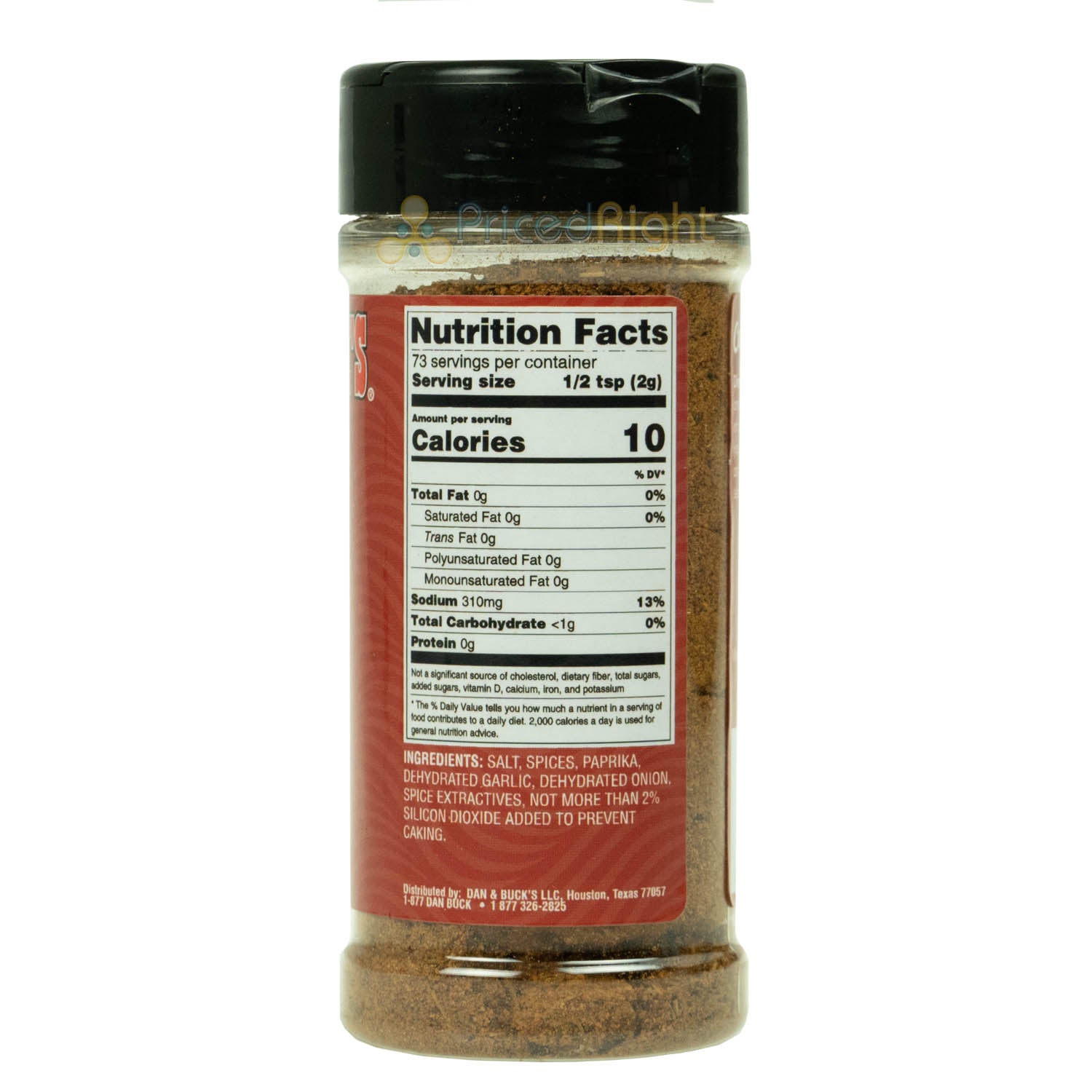 Dan & Buck's Cajun Blackened Seasoning Zesty Salt Paprika Garlic Onion Rub 5 oz