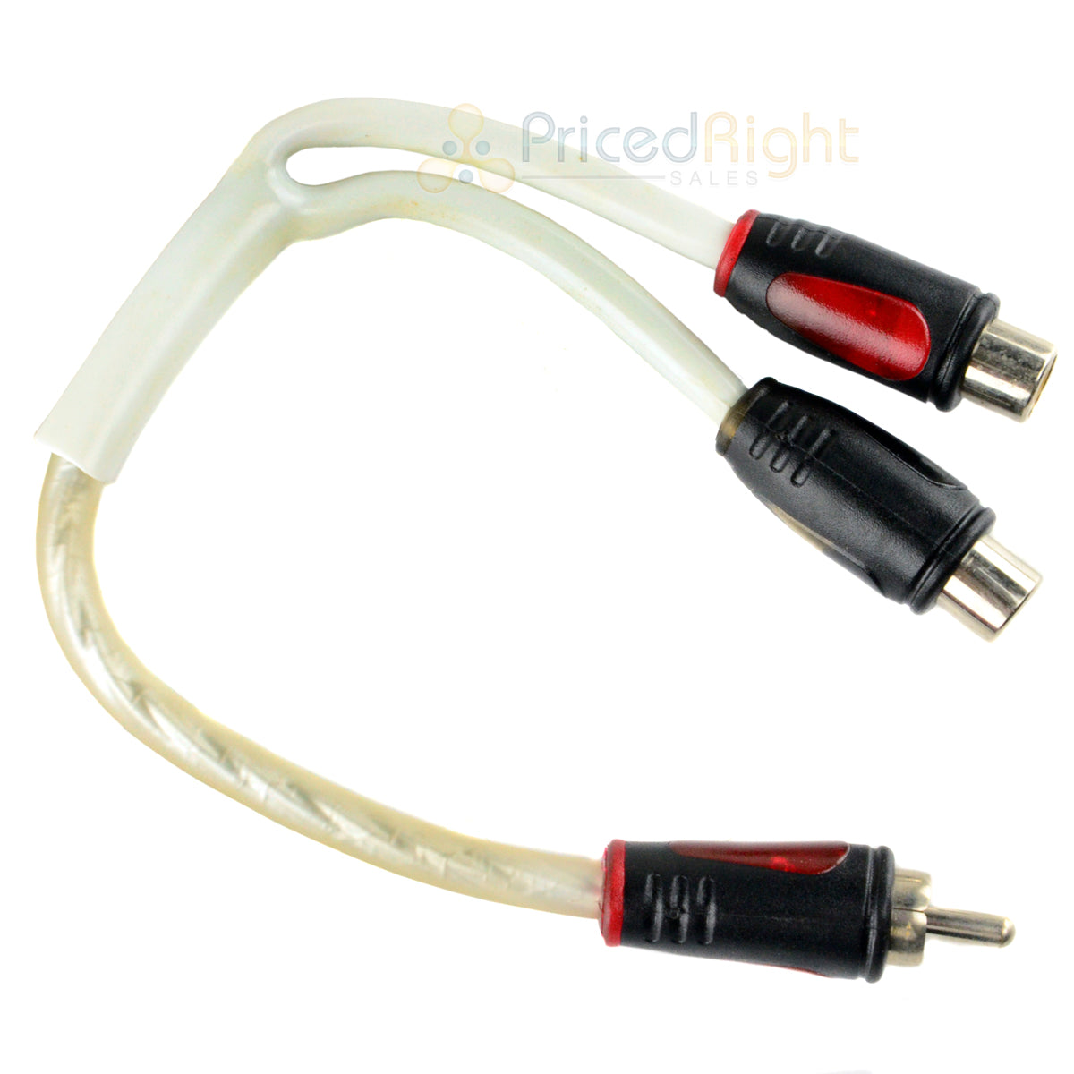 2 Pack 1 Male to 2 Female RCA Splitter Triple Shield Inteconnect Car Home Audio