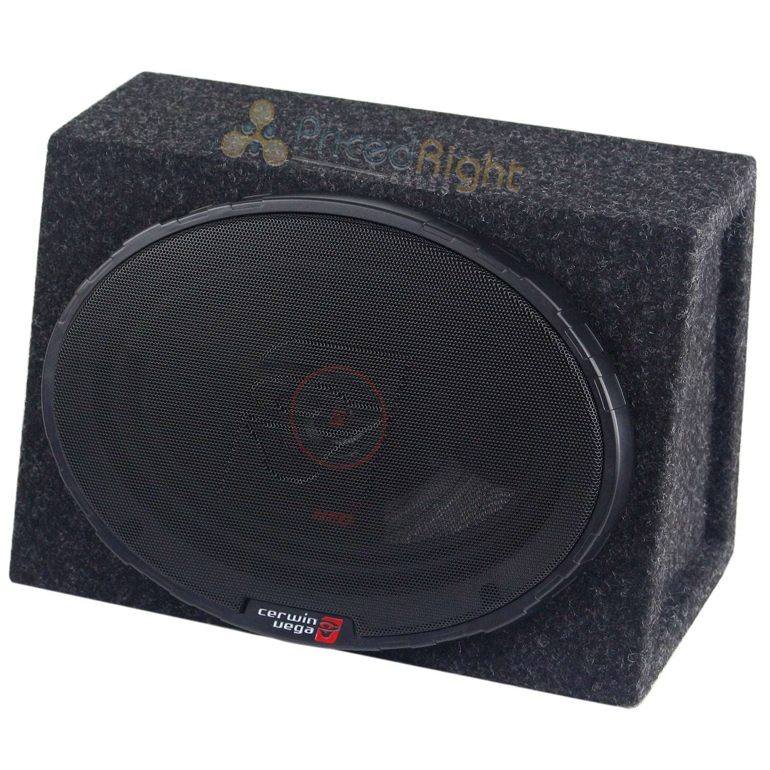Cerwin Vega H7692 6x9" 2-Way Coaxial Speakers and Angled Enclosure Speaker Boxes