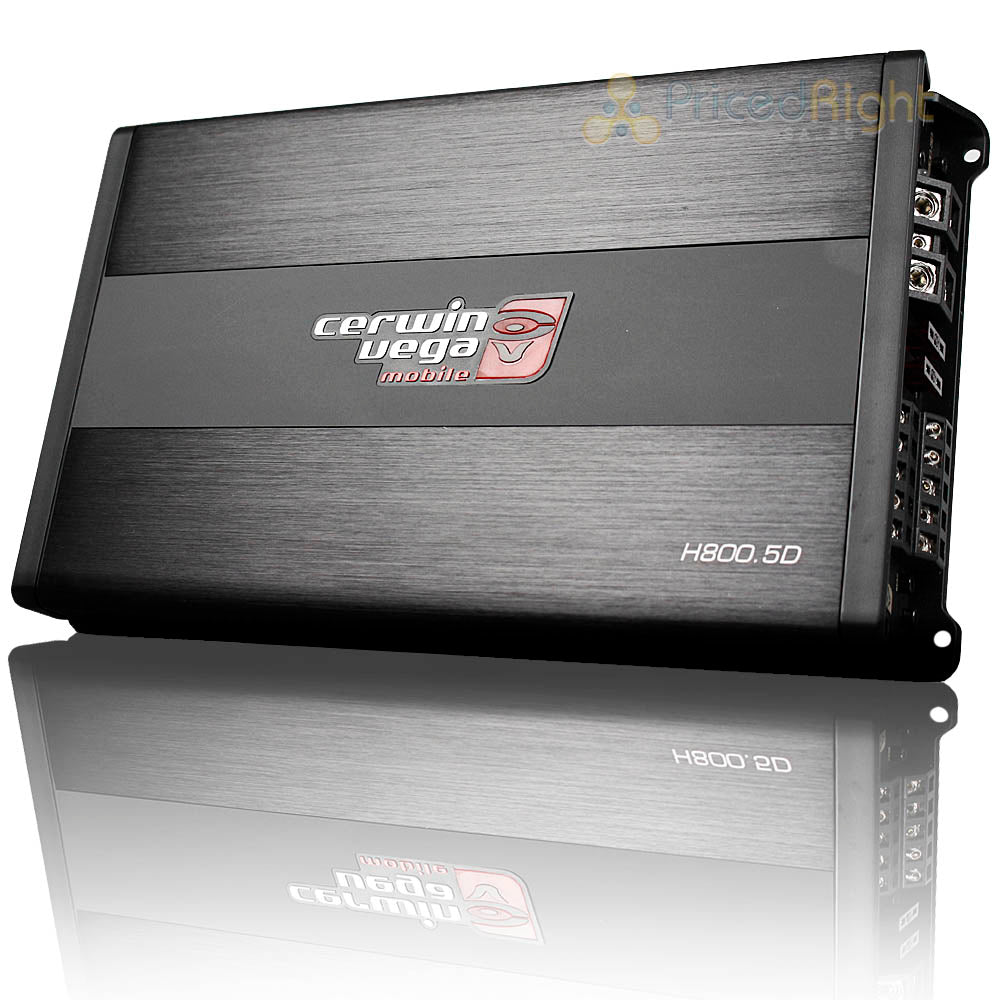 Cerwin Vega 5 Channel 800 Watt Digital Amp Max HED Series Car Audio BASS H800.5D