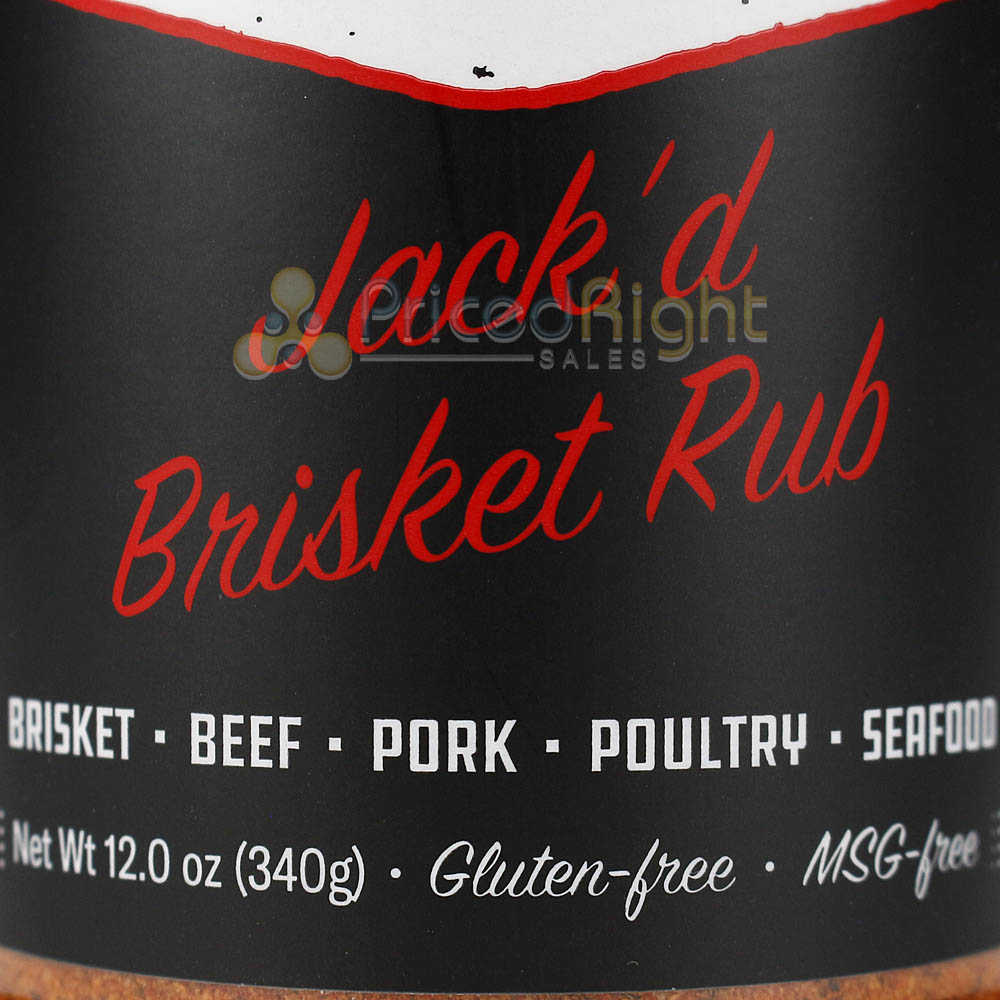 BBQ Jack'd Brisket Rub Beef Seasoning 12.0 Oz Competition Rated Gluten Msg Free