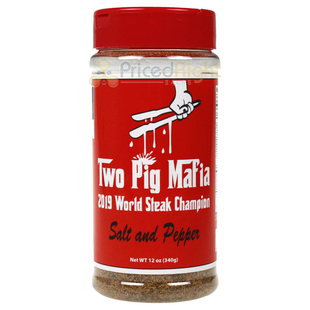 Two Pig Mafia Salt and Pepper All Purpose Seasoning 12 Oz Bottle CP2P/015