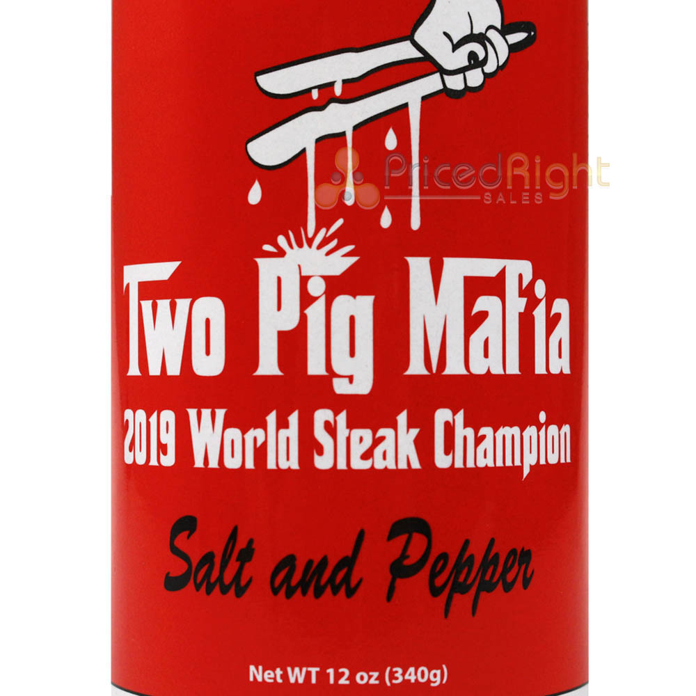 Two Pig Mafia Salt and Pepper All Purpose Seasoning 12 Oz Bottle CP2P/015