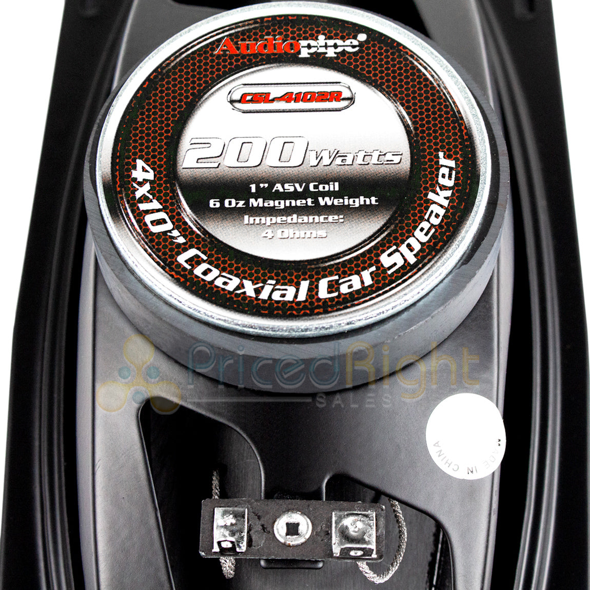 1 Pair 4x10" Car Speakers 200 Watt Max Power Coaxial 4 Ohm Audiopipe CSL-4102R