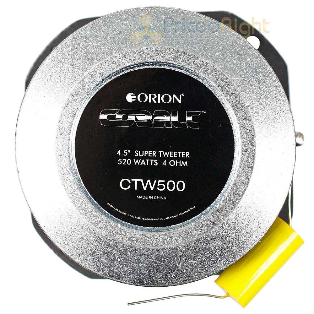 Orion 4.5" Aluminum Super Tweeter 520 Watts Max Cobalt Series CTW500 Single