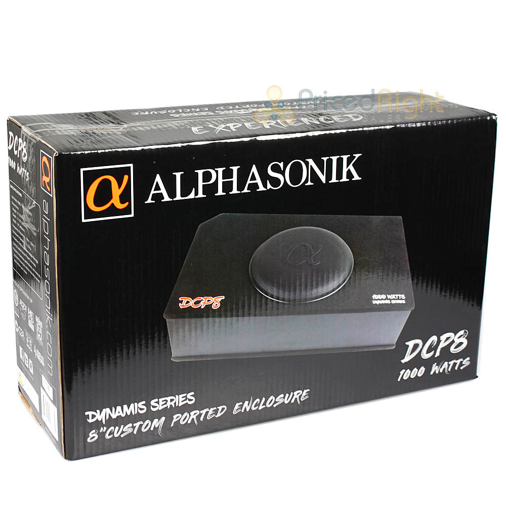Alphasonik 8" Ported Subwoofer Enclosure 1000 Watts Max Dynamis Series DCP8