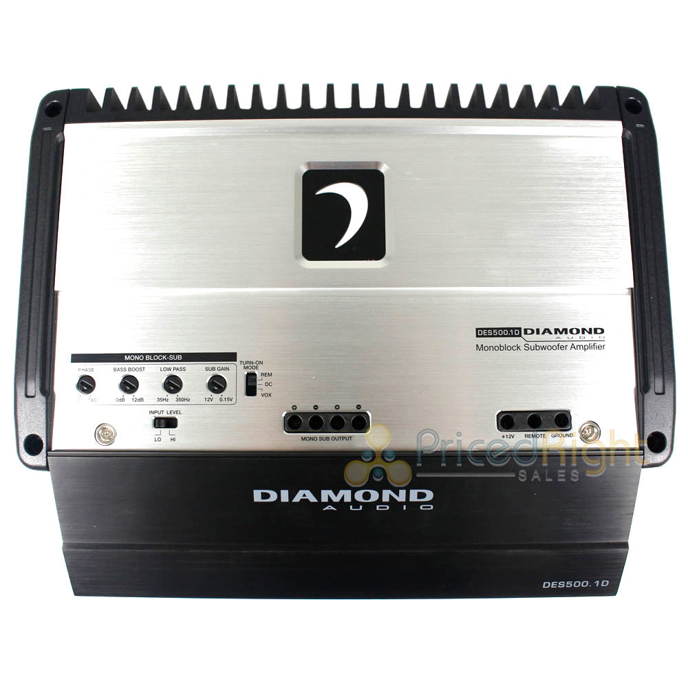 Diamond Audio 1 Channel Digital Amplifier 500 Watts Max Class D DES500.1D