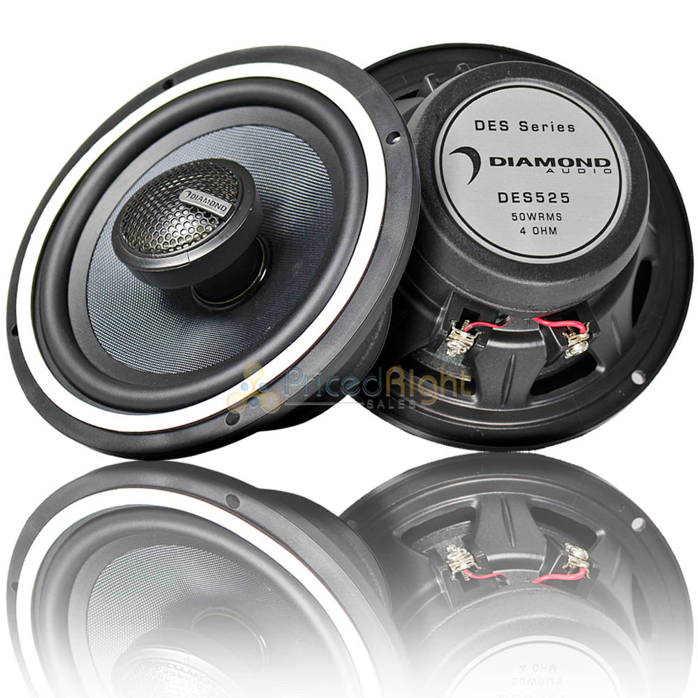 Diamond 5.25" Coaxial Speaker System 100 Watts Max 4 Ohm DES Series DES525 Pair