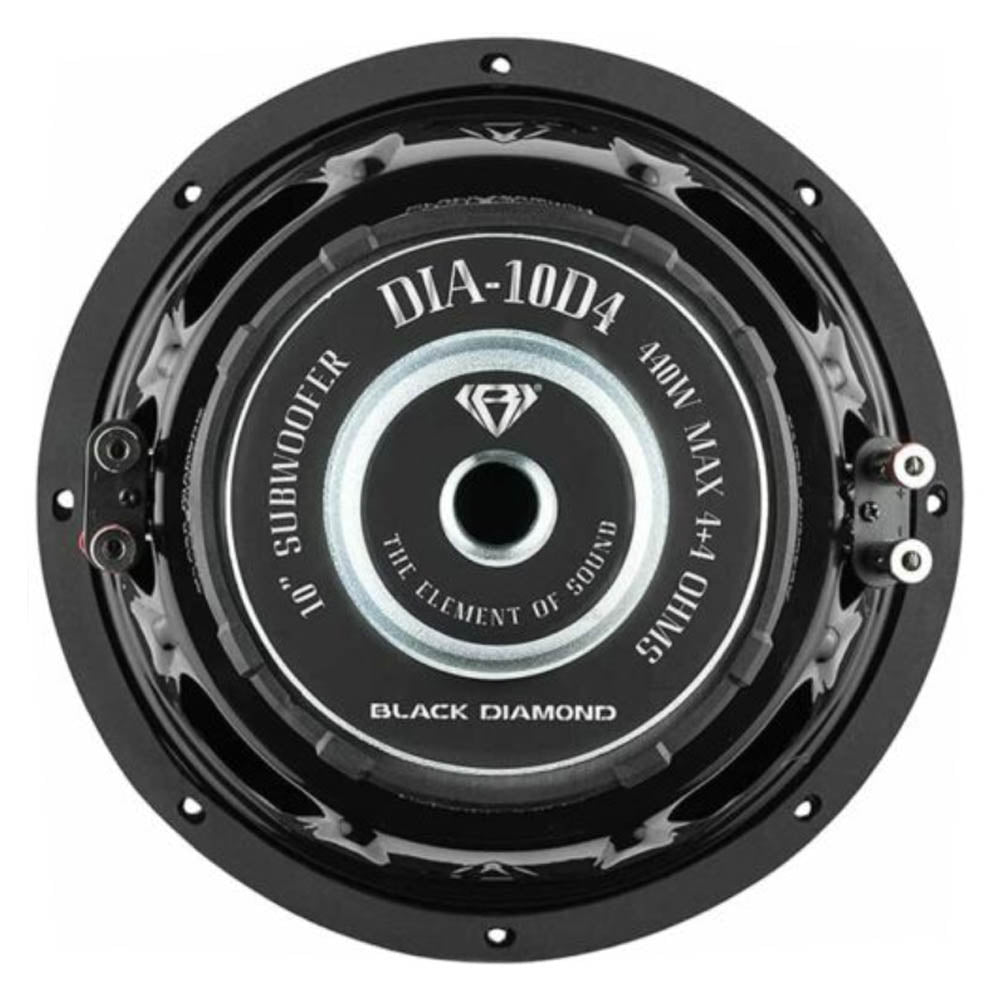 Black Diamond 10" Subwoofer Dual 4 Ohm 440 Watts Max DIA-10D4 Single