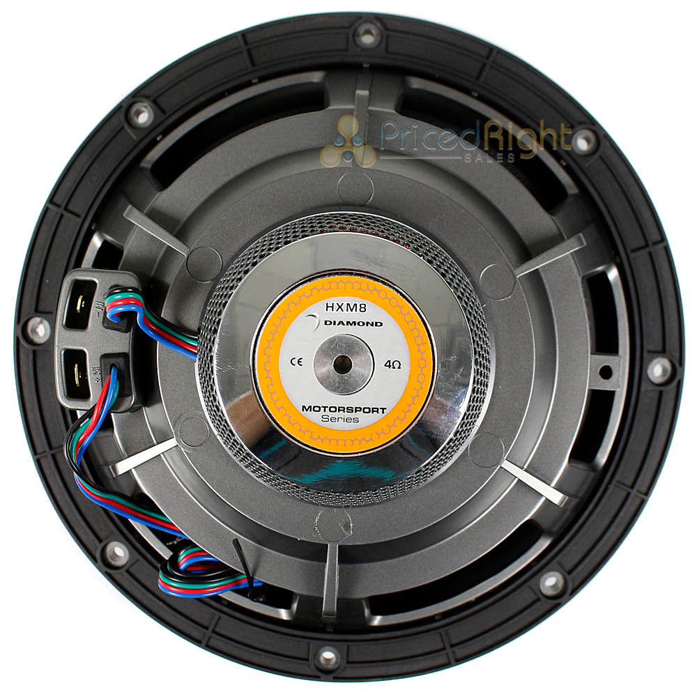 Diamond Audio 8" Marine Coaxial Speakers with RGB LED Lighting 120W RMS HXM8