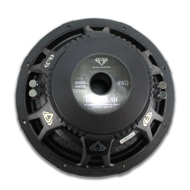 Black Diamond 15" Subwoofer Dual 4 Ohm 2000 Watts Car Audio Dia-T15.4D Single