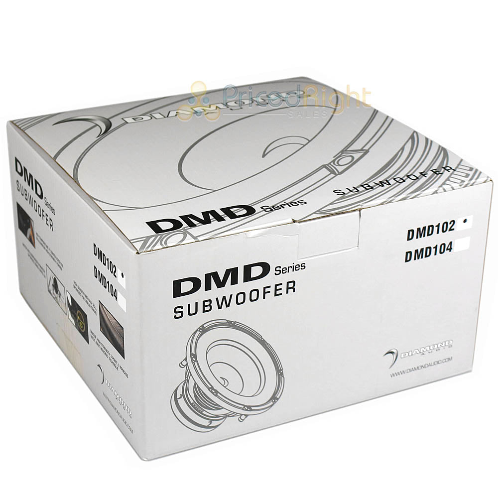 Diamond Audio 10" Subwoofer 400 Watts Max Power Dual 2 Ohm DVC DMD Series DMD102