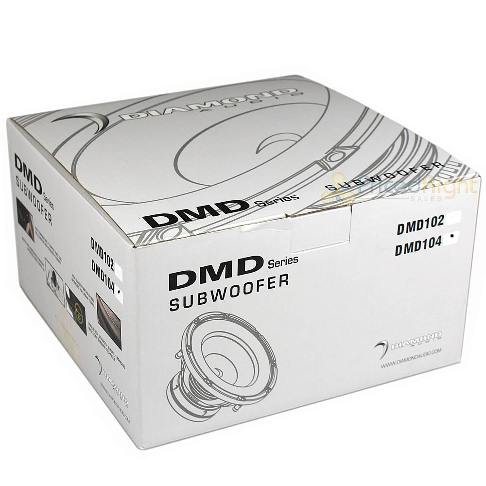 Diamond Audio 10" Subwoofer 400 Watts Max Power Dual 4 Ohm DVC DMD Series DMD104