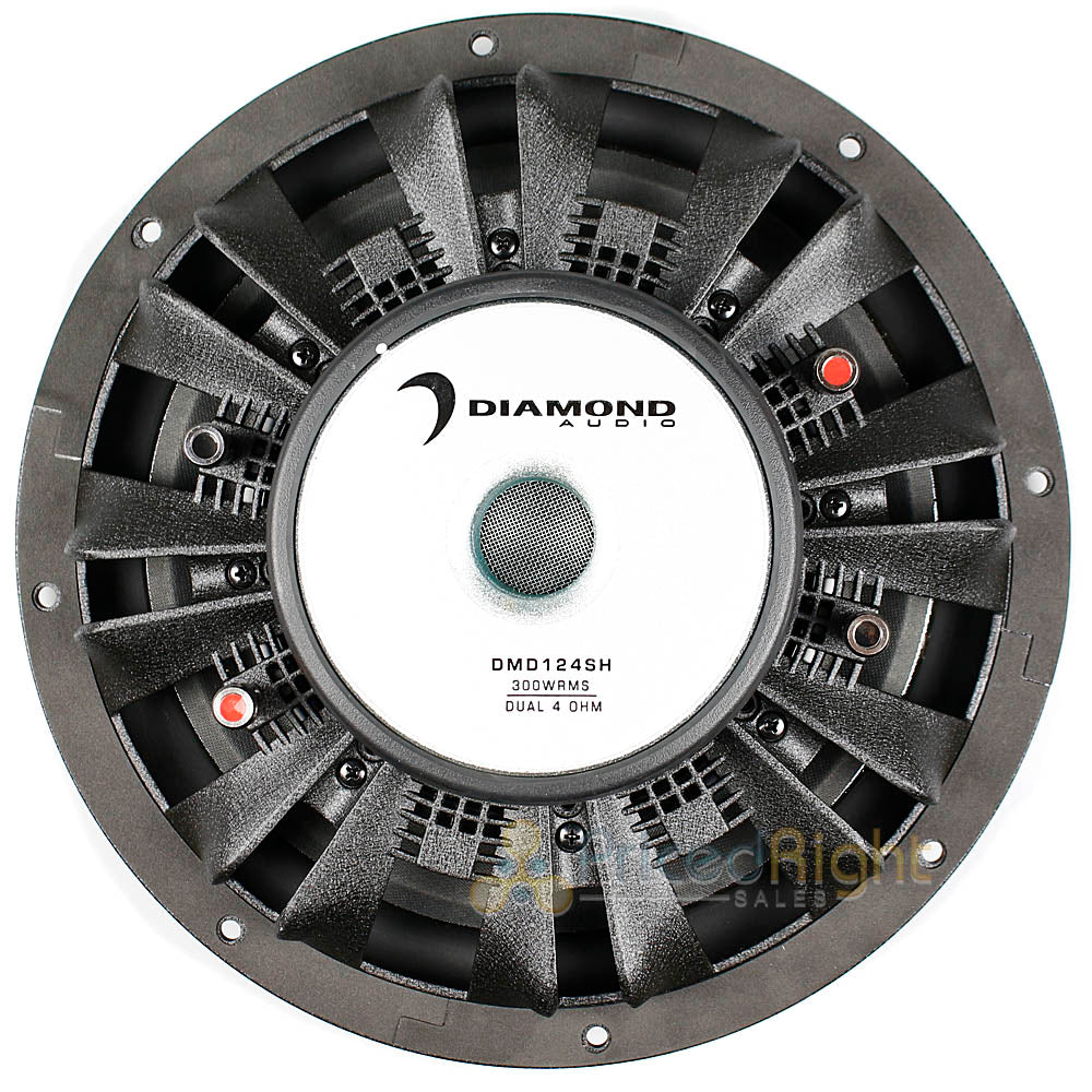 Diamond Audio 12" Shallow Mount Subwoofer 600 Watts Max 4 Ohm DMD124SH Single
