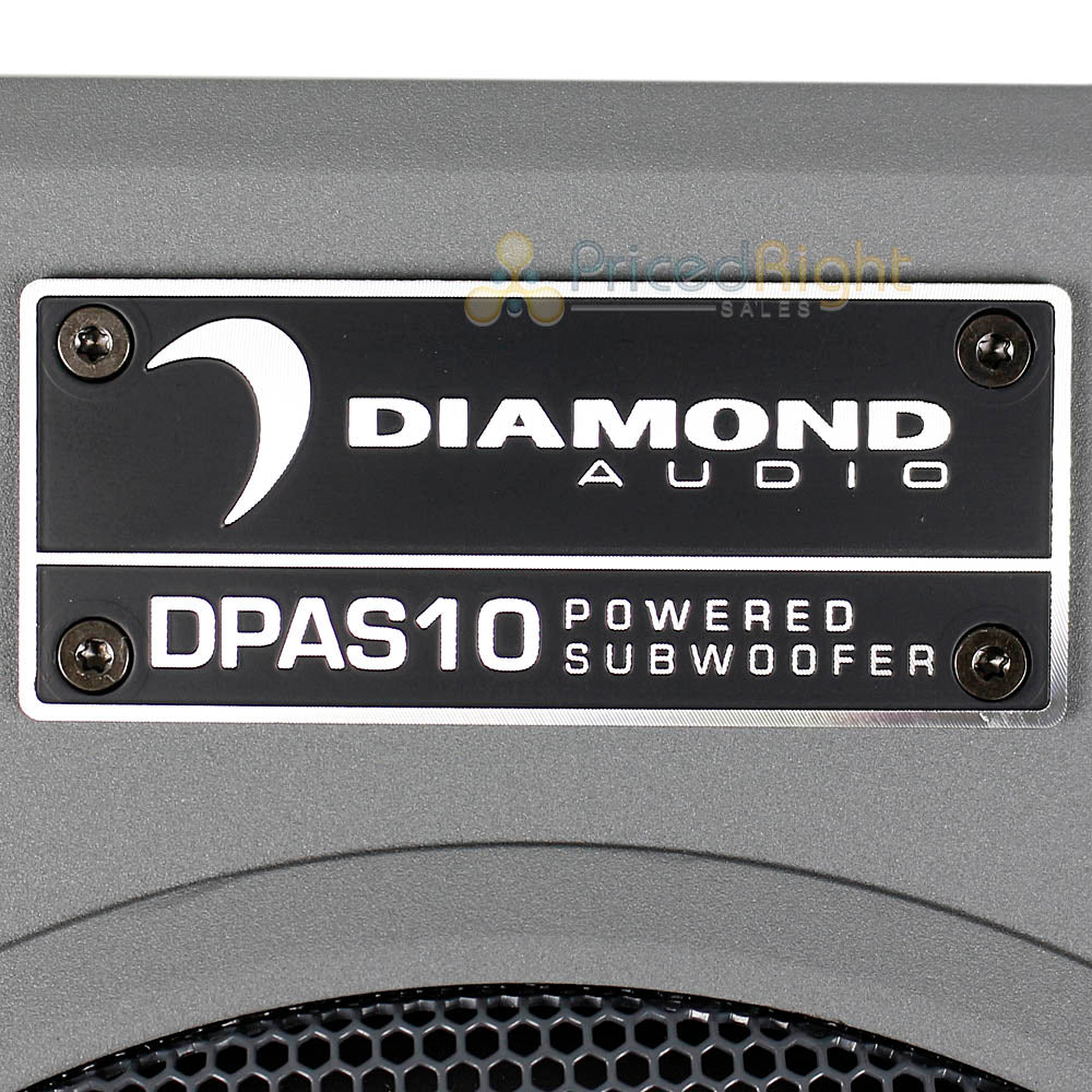 Diamond Audio 10" Low Profile Active Amplified Subwoofer 400 Watts Max DPAS10