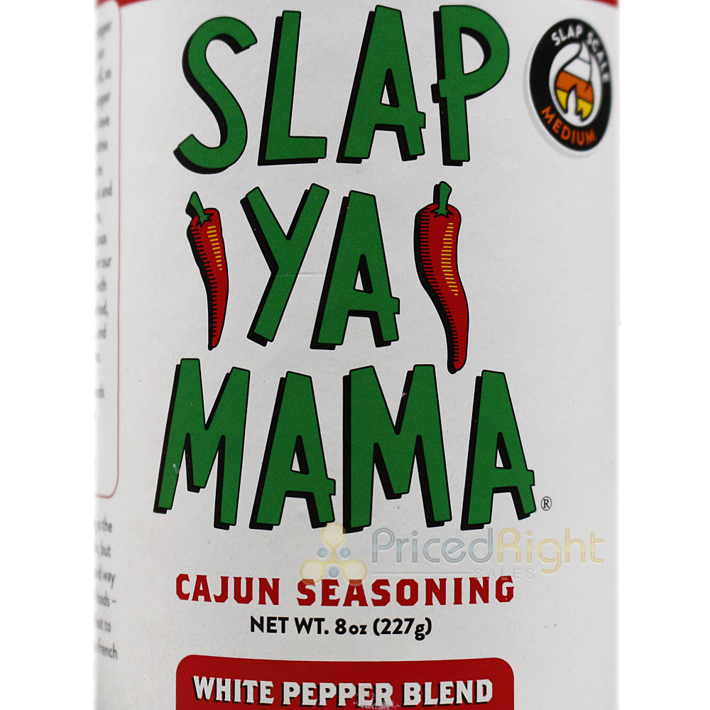 Slap Ya Mama Cajun Seasoning White Pepper Blend 8 Oz Bottle Gluten Free DR375