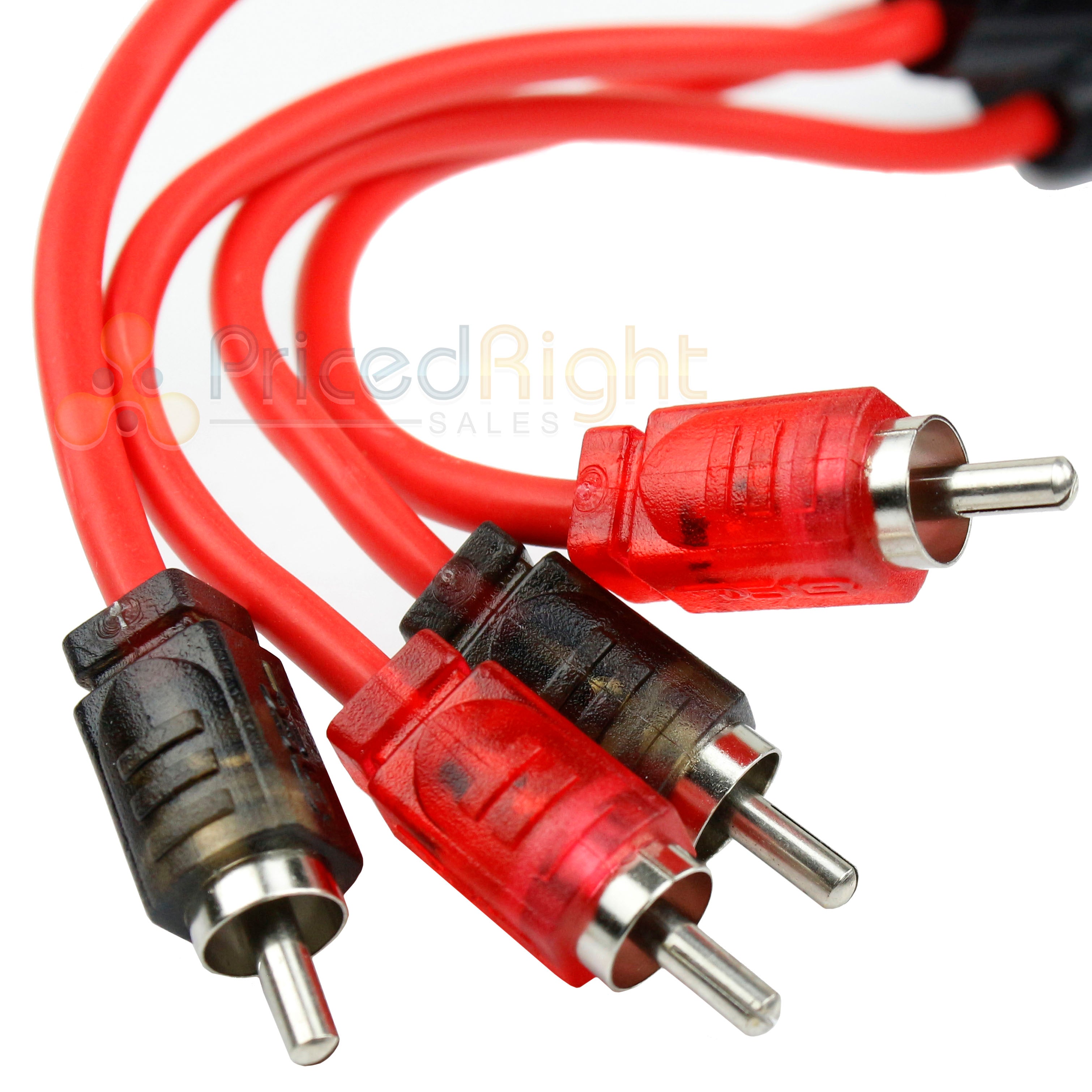 2 Pack 6 Ft RCA Cable OFC Interconnect DS18 R6 Competition Rated Performance Red