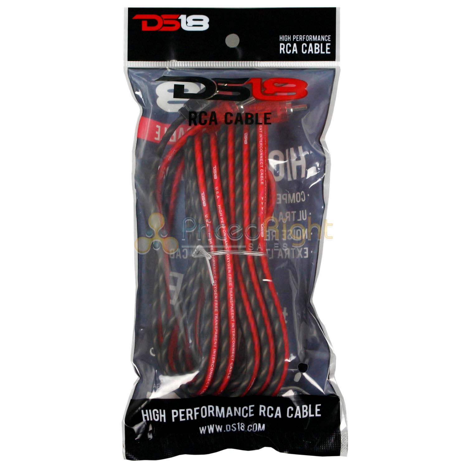 DS18 16 FT 2 Channel Shielded Twisted Ultra Flex Interconnect Audio RCA Cable