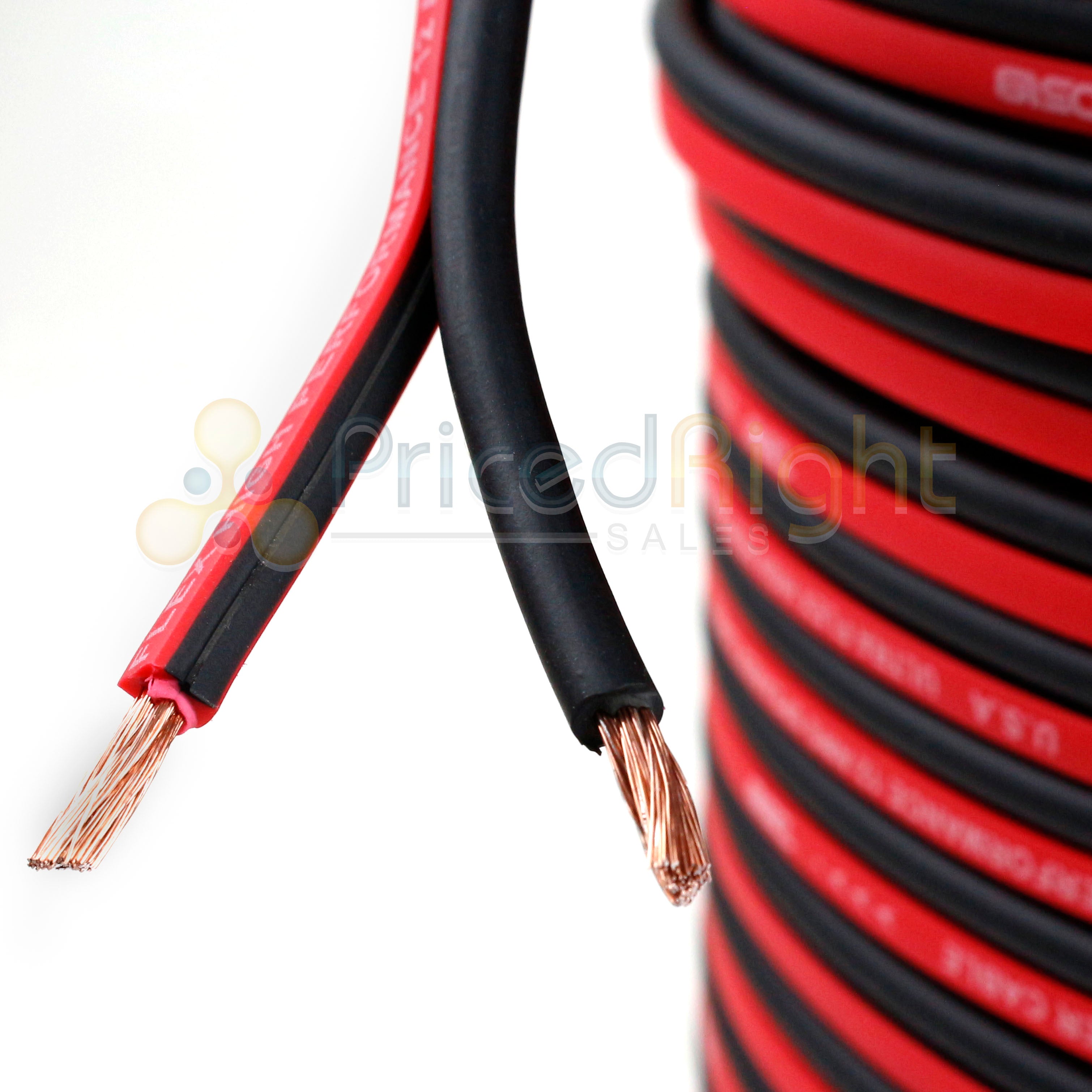 500 Ft 12 Gauge AWG Speaker Wire Car Audio 500' Black Red Zip Wire DS18 Spool