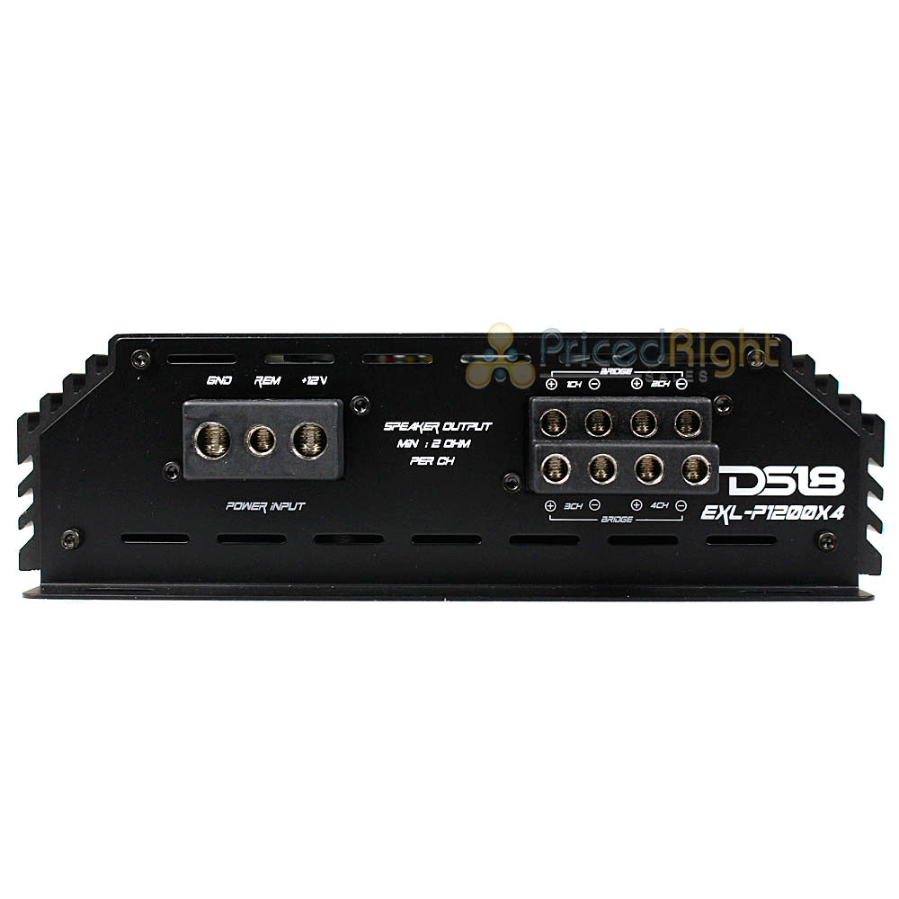 DS18 4 Channel Amplifier 1200 Watts 2 Ohm Class A/B EXL-P1200X4 Made in Korea