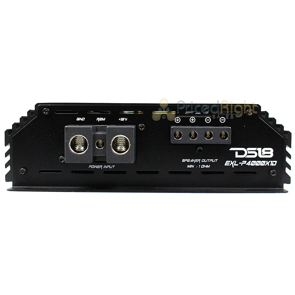 DS18 Monoblock Amplifier 4000 Watts Max 1 Ohm Class D EXL-P4000X1D Made in Korea