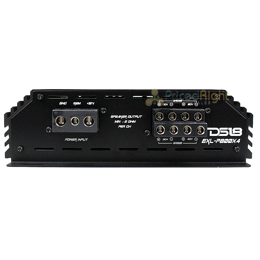 DS18 4 Channel Amplifier 800 Watts 2 Ohm Class A/B EXL-P800X4 Made in Korea