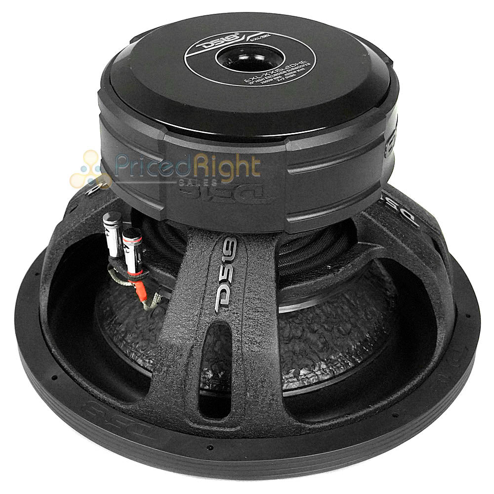 DS18 High Excursion 15" Subwoofer Dual 4 Ohm 4000 Watts Max EXL-XX15.2DHE Single